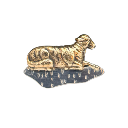 Sheep on Ground Pin or Pendant