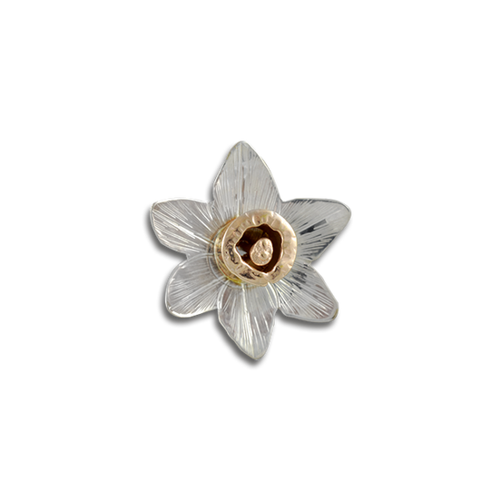 Daffodil Pin/Pendant: 1.6" - SS/GP