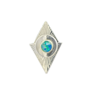 Radiant Triangles with Opal Mosaic Pin or Pendant