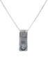 Abstract Rectangle Necklace in Sterling with Moonstone