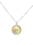 Spiral in Hoop Necklace with Peridot