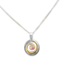 Spiral in Hoop Necklace with Rose Quartz