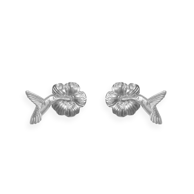 Hummingbirds w/ Flowers Earrings