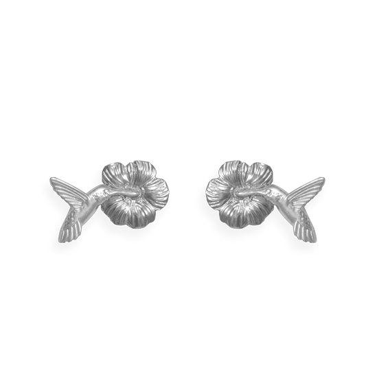Hummingbirds w/ Flowers Earrings