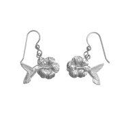 Hummingbirds w/ Flowers Earrings