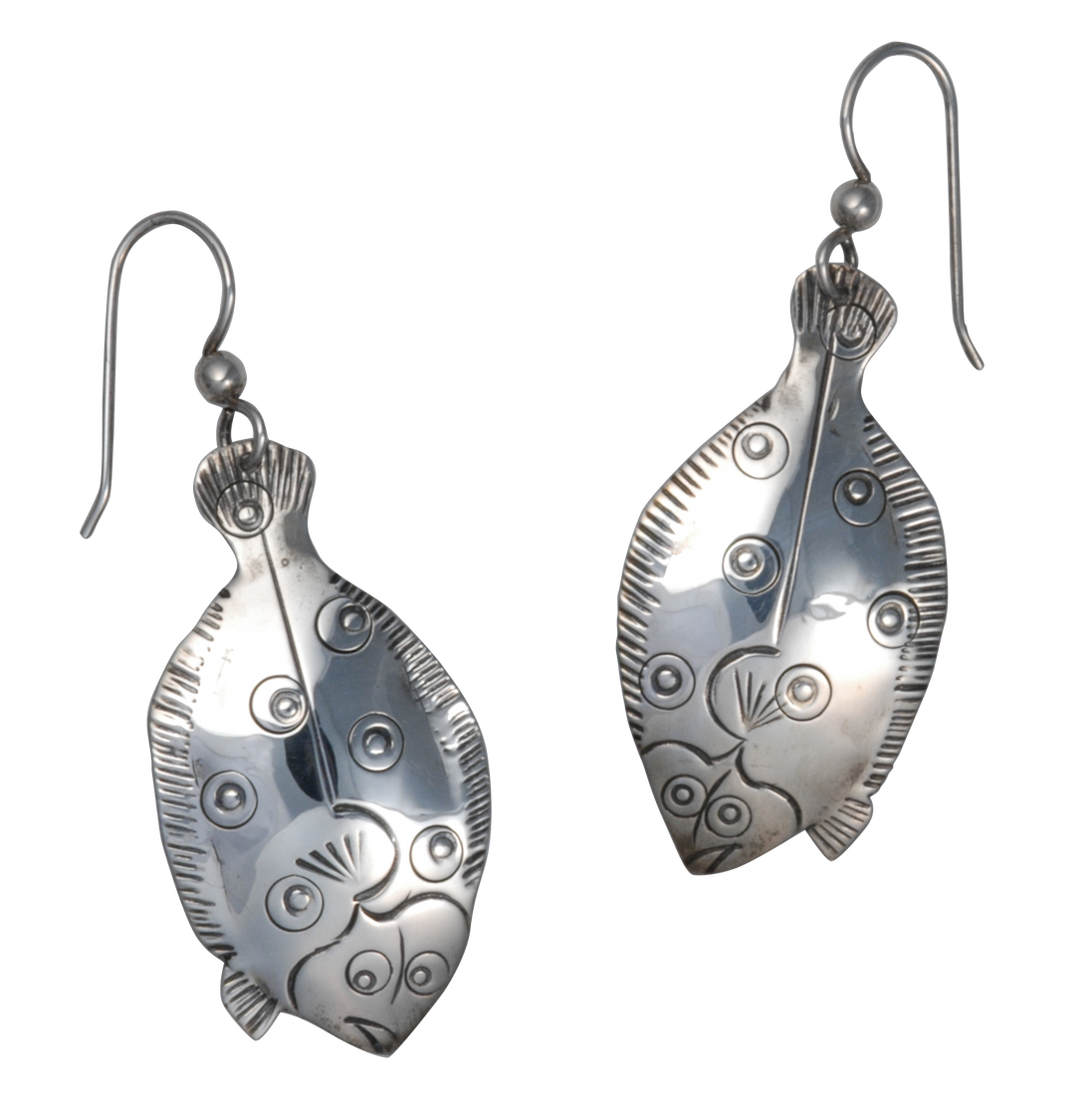 Flounder Earrings 2"