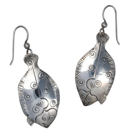 Flounder Earrings 2"