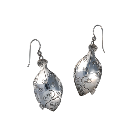 Flounder Earrings 1.5"