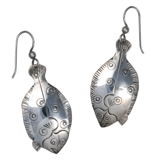 Flounder Earrings 2"