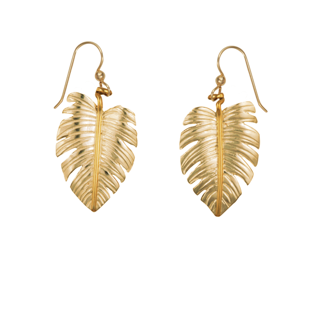 Monstera Earrings - 1.25