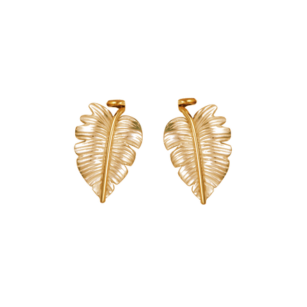 Monstera Earrings - 1"