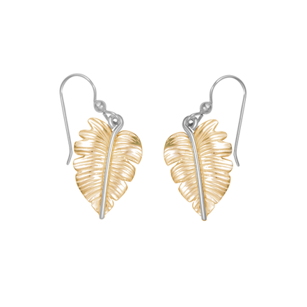 Monstera Earrings - 1"