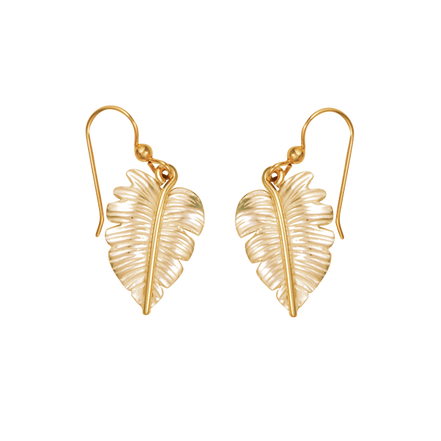 Monstera Earrings - 1"