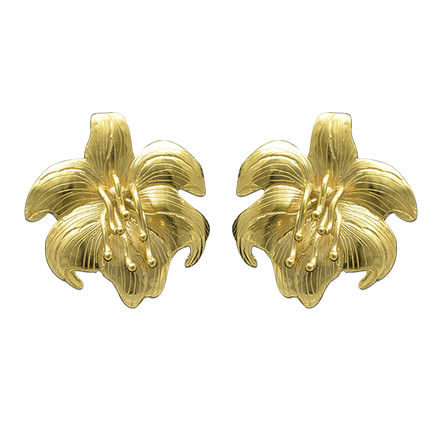 Easter Lily Earrings - LG 1.5"