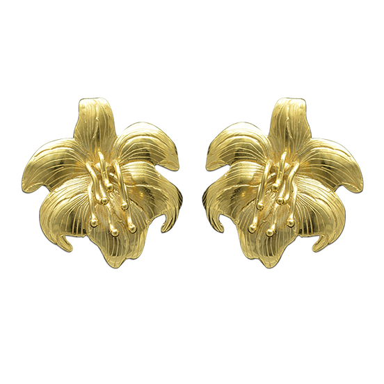 Easter Lily Earrings - LG 1.5"