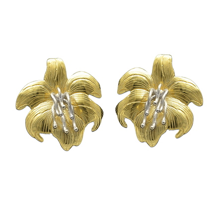 Easter Lily Earrings - LG 1.5"
