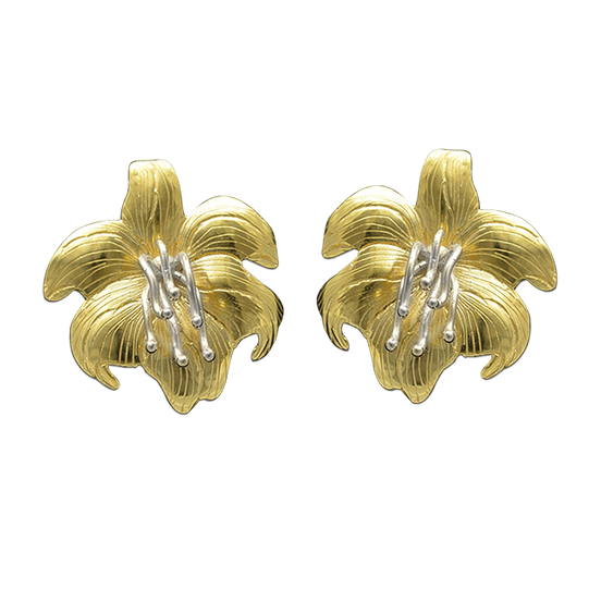 Easter Lily Earrings - LG 1.5"