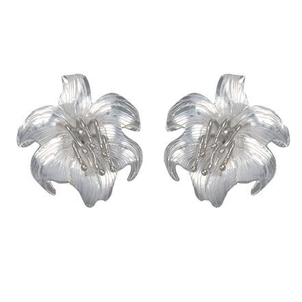 Easter Lily Earrings - LG 1.5"