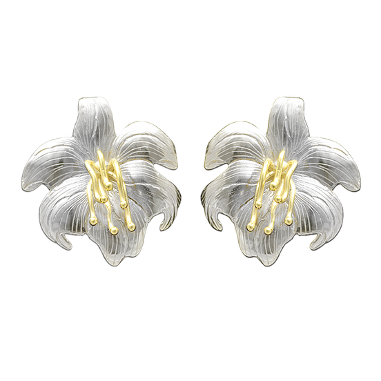 Easter Lily Earrings - Large