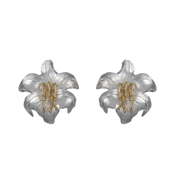 Easter Lily Earrings -  Medium