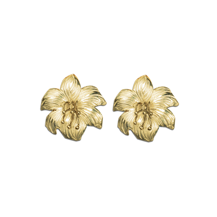 Easter Lily Earrings - Small  .9"