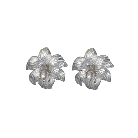 Easter Lily Earrings - Small  .9"