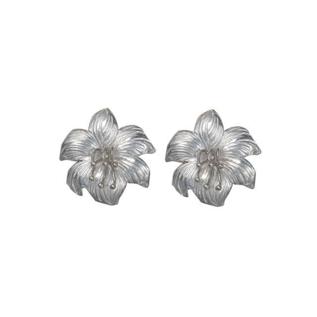 Easter Lily Earrings - Small  .9"