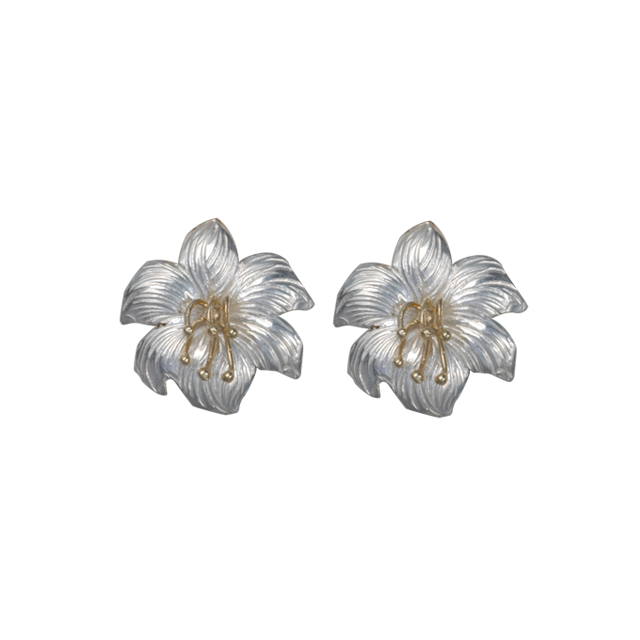 Easter Lily Earrings - Small  .9