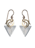 Spiral on Triangle Earrings - SM