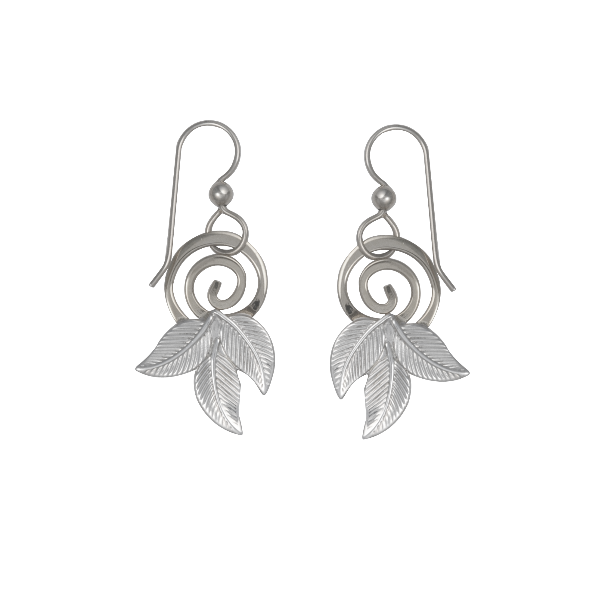 Spiral and Leaves Earrings