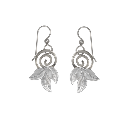 Spiral and Leaves Earrings