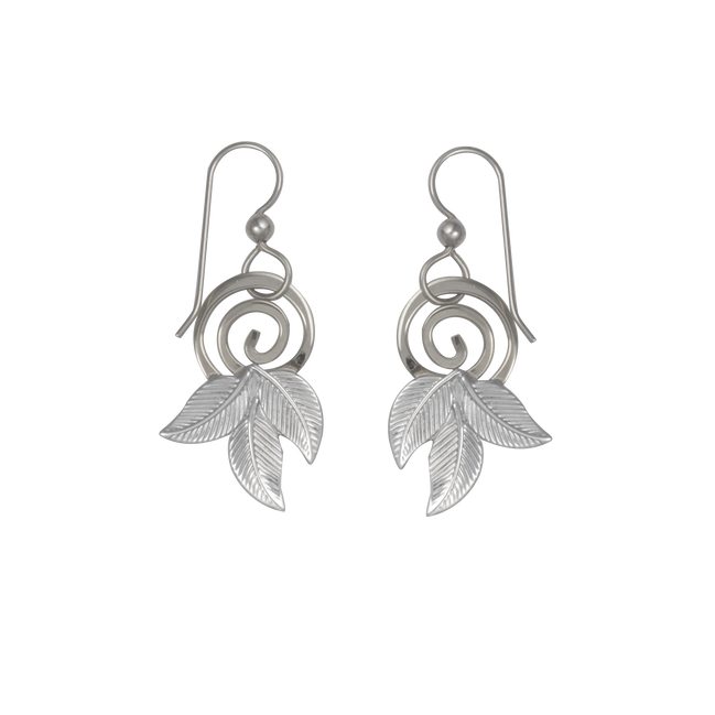 Spiral and Leaves Earrings