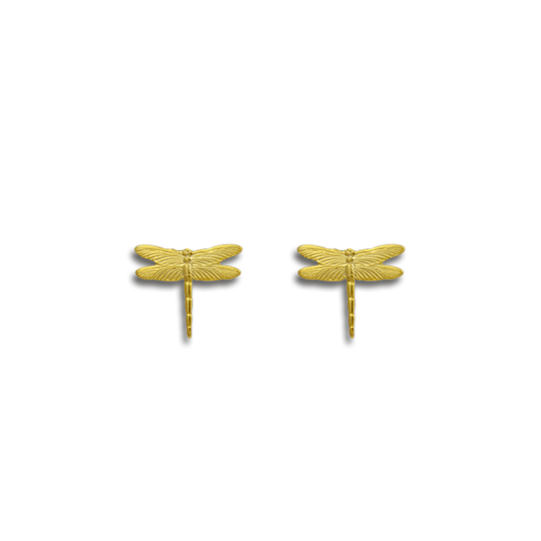 Tiny Dragonfly 14K Gold Charm Earrings - POSTED