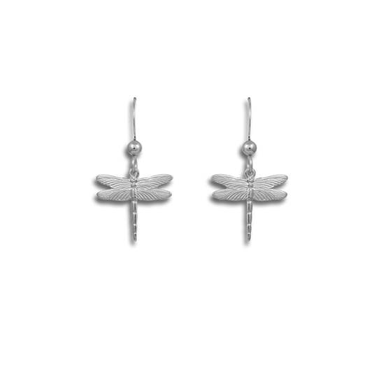 Tiny Dragonfly Charm Earrings