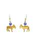Mule with Lapis Bead Earrings