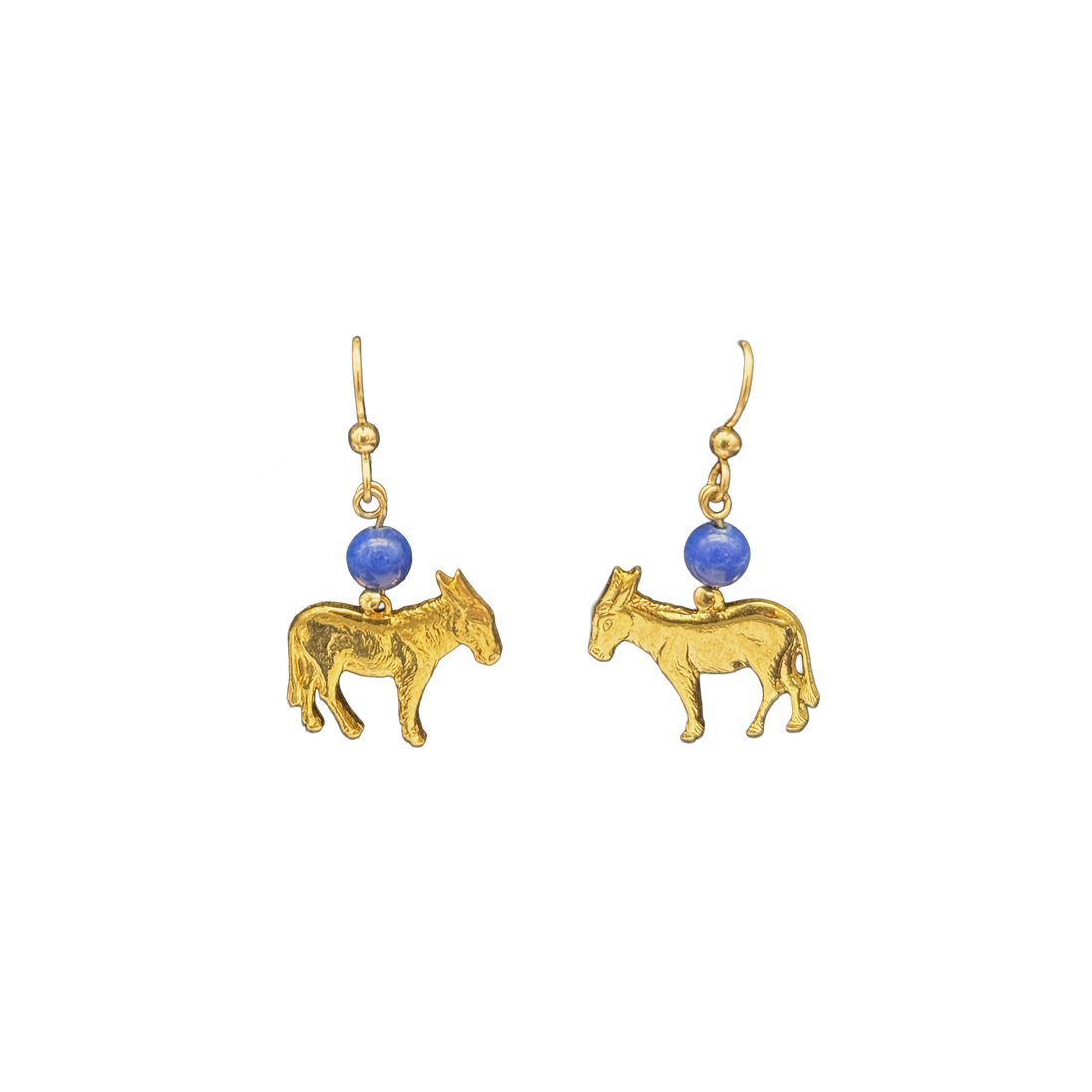 Mule with Lapis Bead Earrings