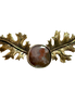 Oak Leaves Neckslide in Sterling with an Agate