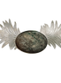 Leafy Neckslide in Sterling w/ Serpentine Stone