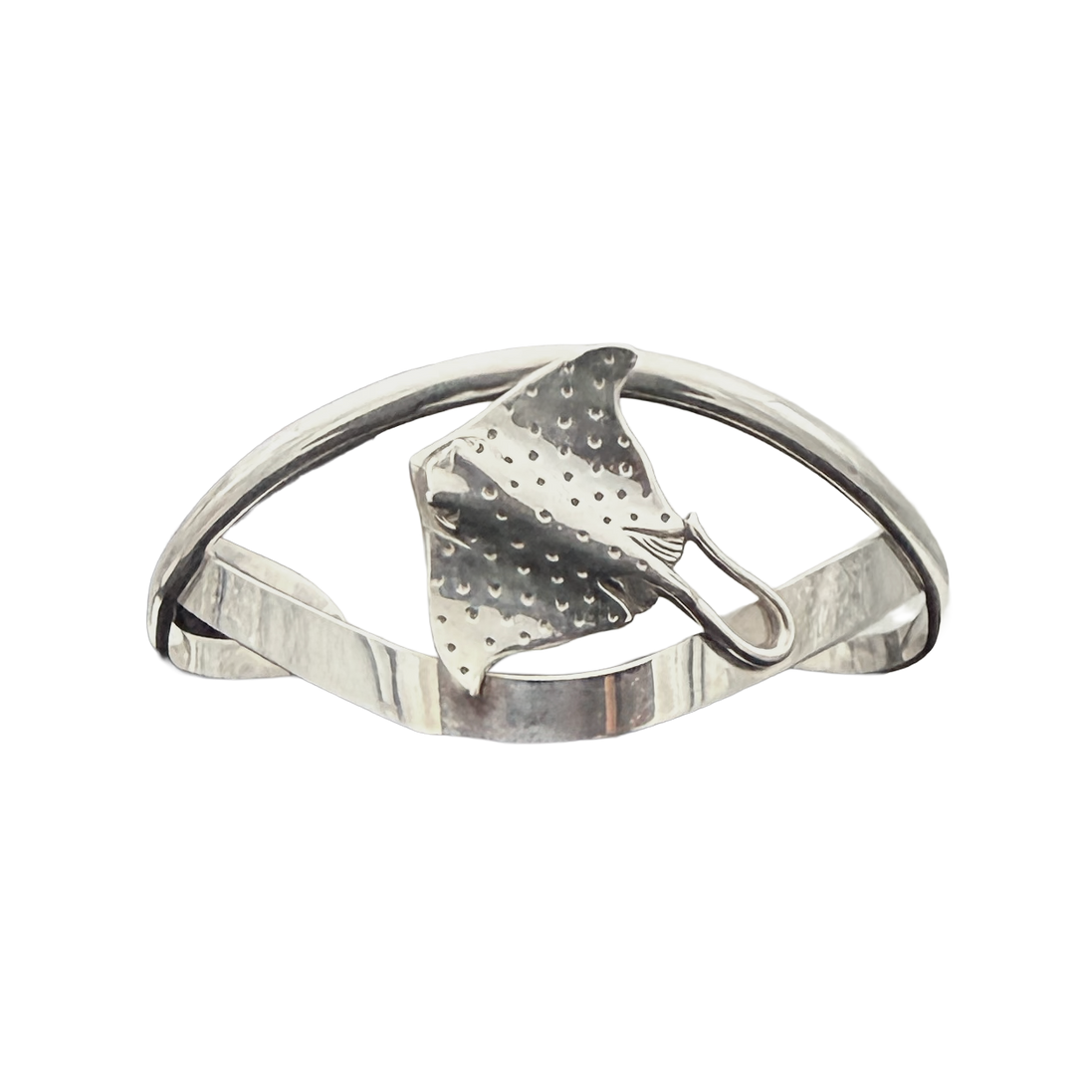 Sterling Spotted Manta Ray Bracelet
