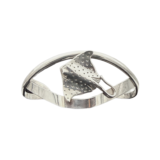 Sterling Spotted Manta Ray Bracelet