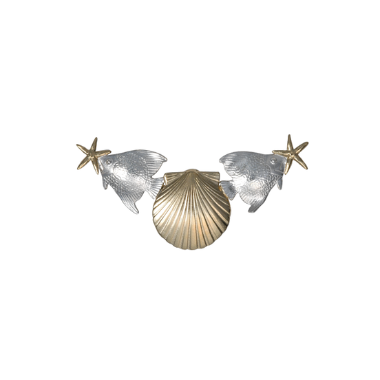 Starfish, Scallop Shell, Angelfish Neckslide