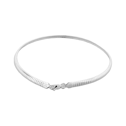 Sterling Silver Domed Omega Chain
