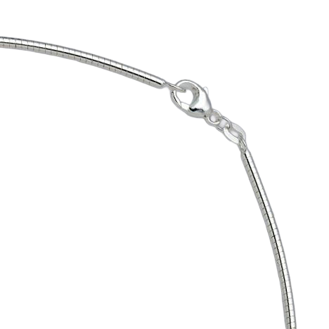 Sterling Silver Round Omega Chain