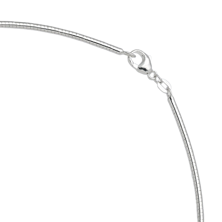 Sterling Silver Round Omega Chain