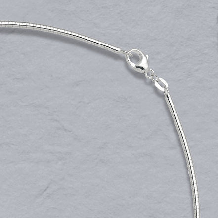 Sterling Silver Round Omega Chain
