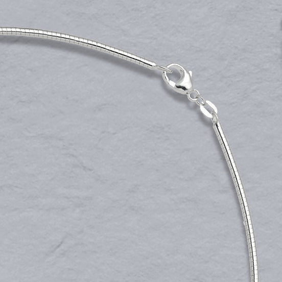 Sterling Silver Round Omega Chain