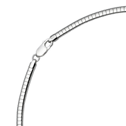 Sterling Silver Domed Omega Chain