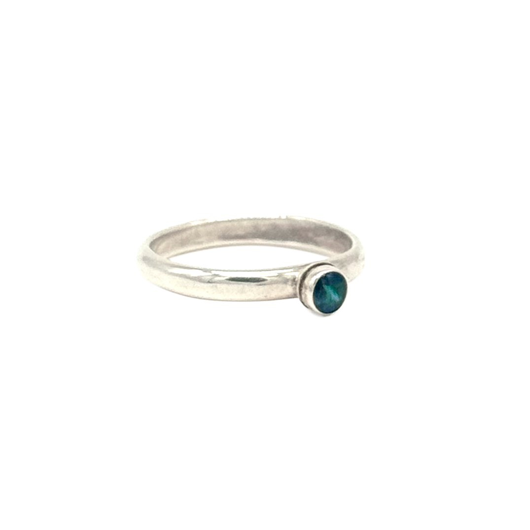 Opal Triplet Stacking Ring Size 7.5