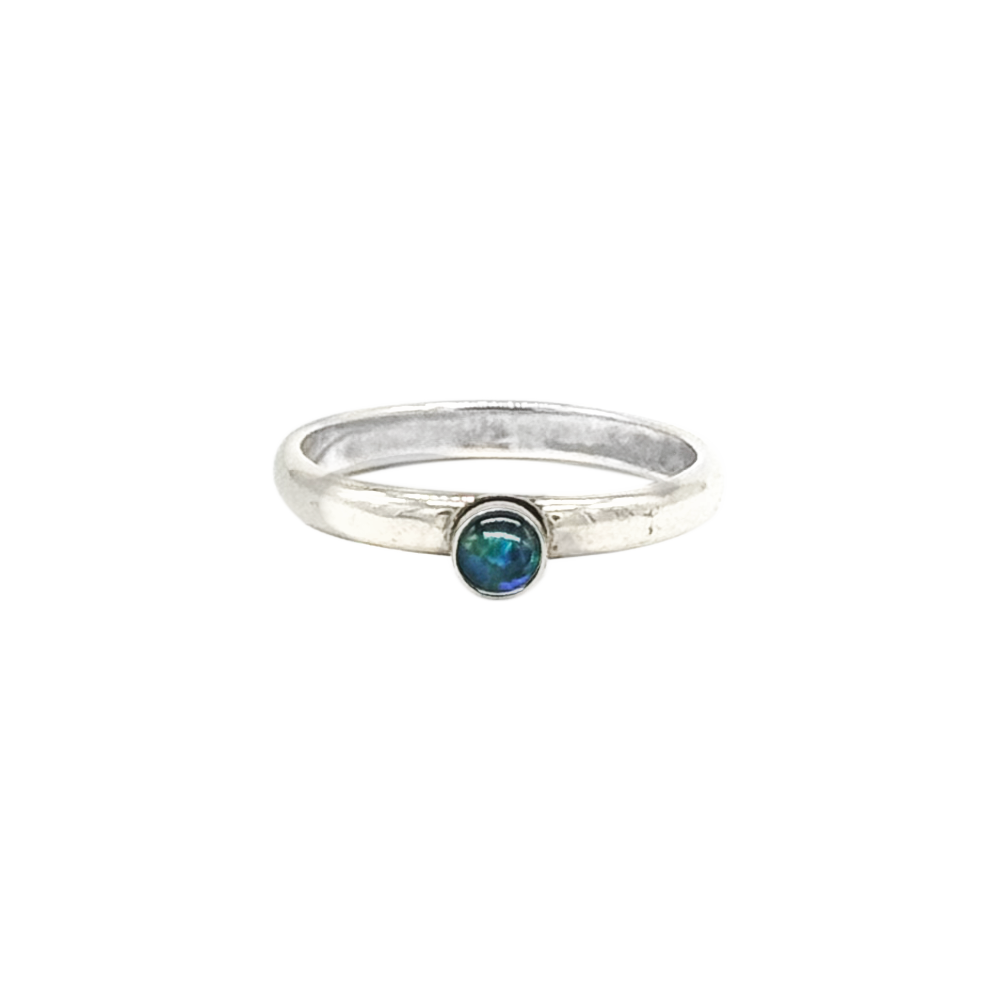 Opal Triplet Stacking Ring Size 7.5