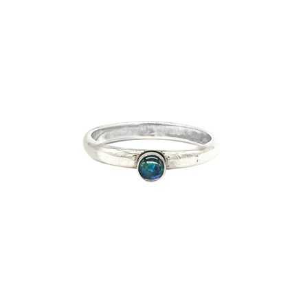 Opal Triplet Stacking Ring Size 7.5
